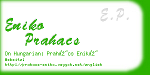 eniko prahacs business card